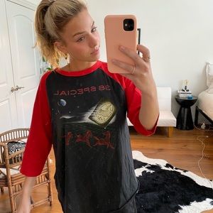 Band baseball tee, oversized